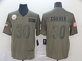Nike Steelers 30 James Conner 2019 Olive Salute To Service Limited Jersey,baseball caps,new era cap wholesale,wholesale hats